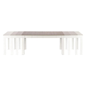 Masa extensibila HOUSTON OCN-37442, stejar alb/alb