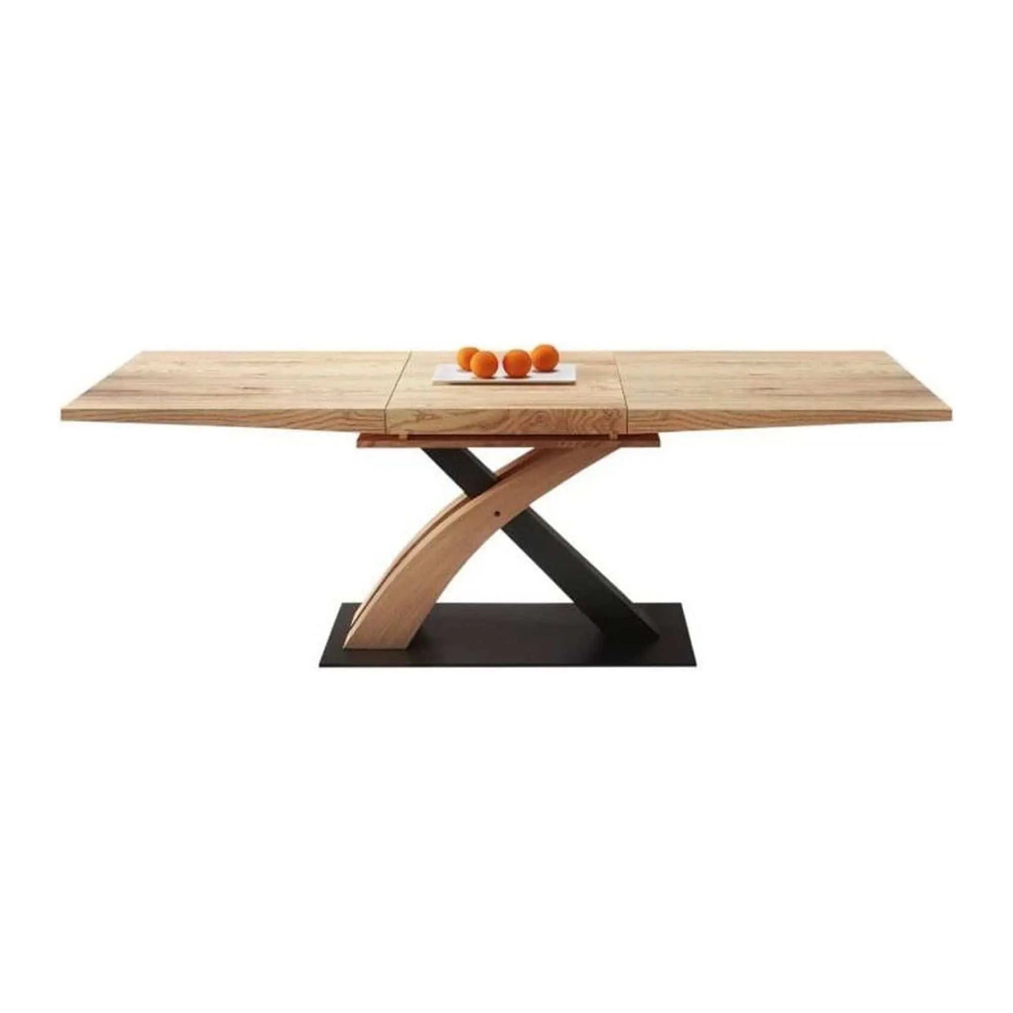 Masa extensibila HOUSTON OCN-37448, stejar auriu/negru