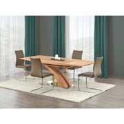 Masa extensibila HOUSTON OCN-37455, stejar/crom