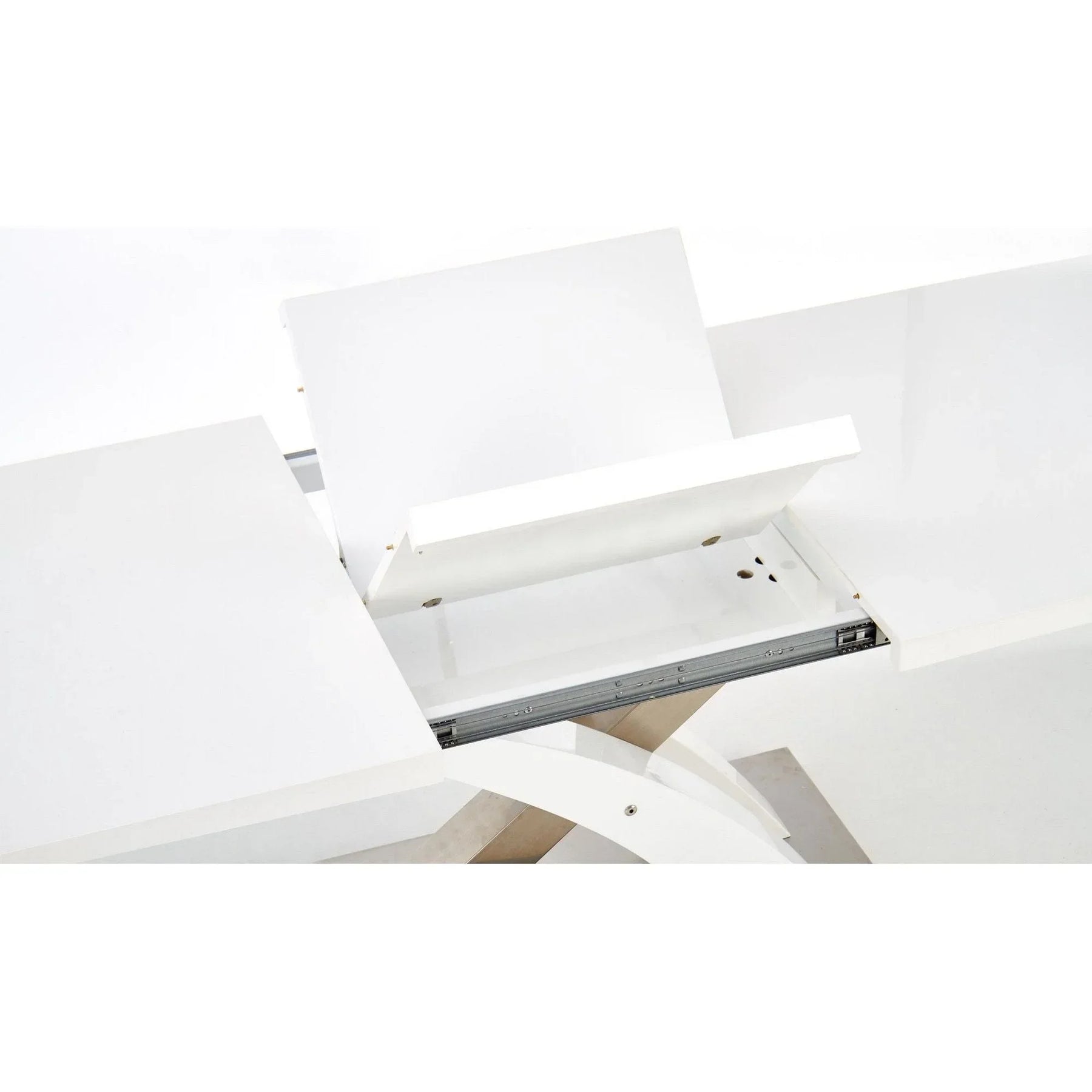 Masa extensibila HOUSTON OCN-37457, alb/crom