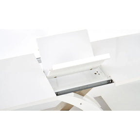 Masa extensibila HOUSTON OCN-37457, alb/crom