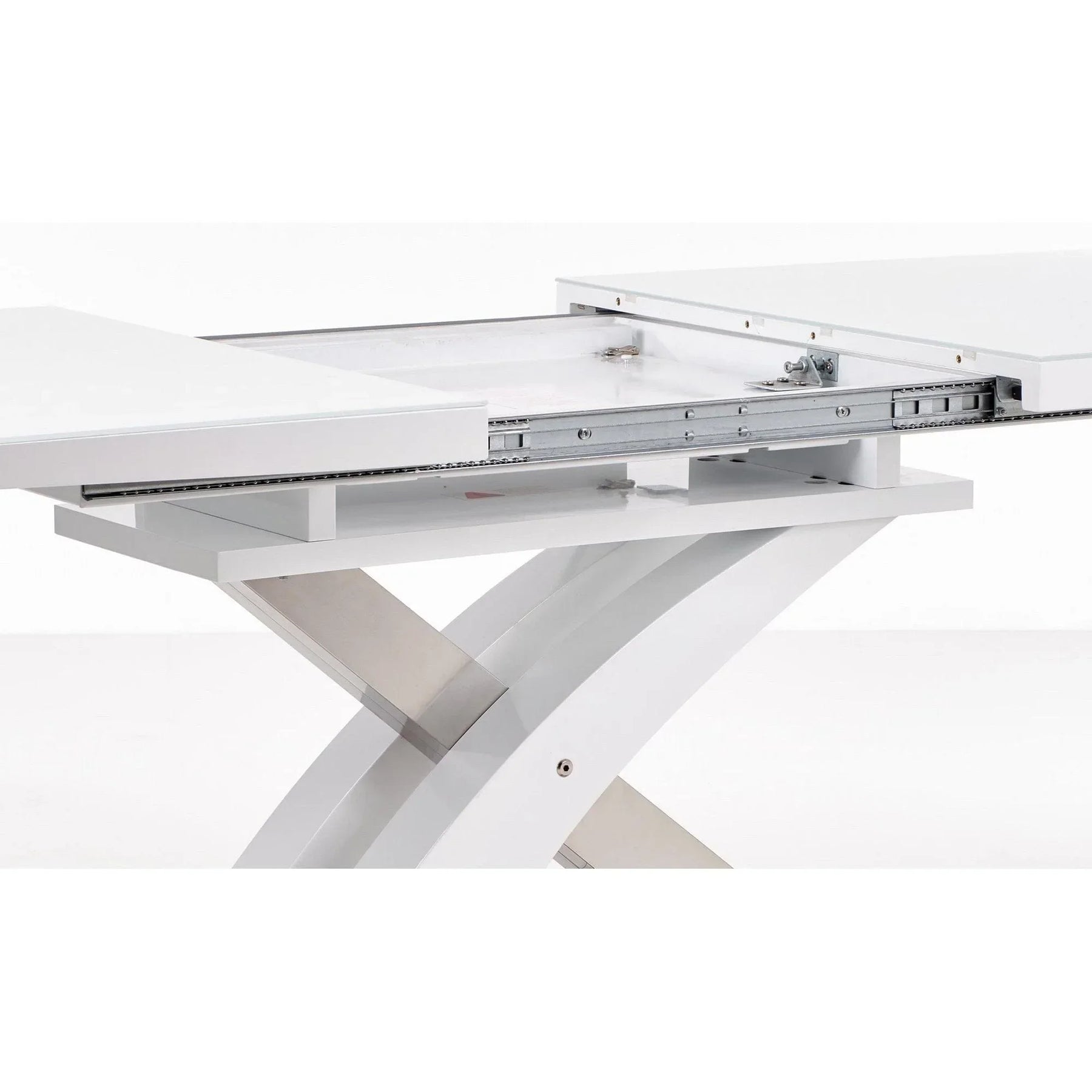 Masa extensibila HOUSTON OCN-37457, alb/crom