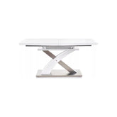 Masa extensibila HOUSTON OCN-37459, alb/crom