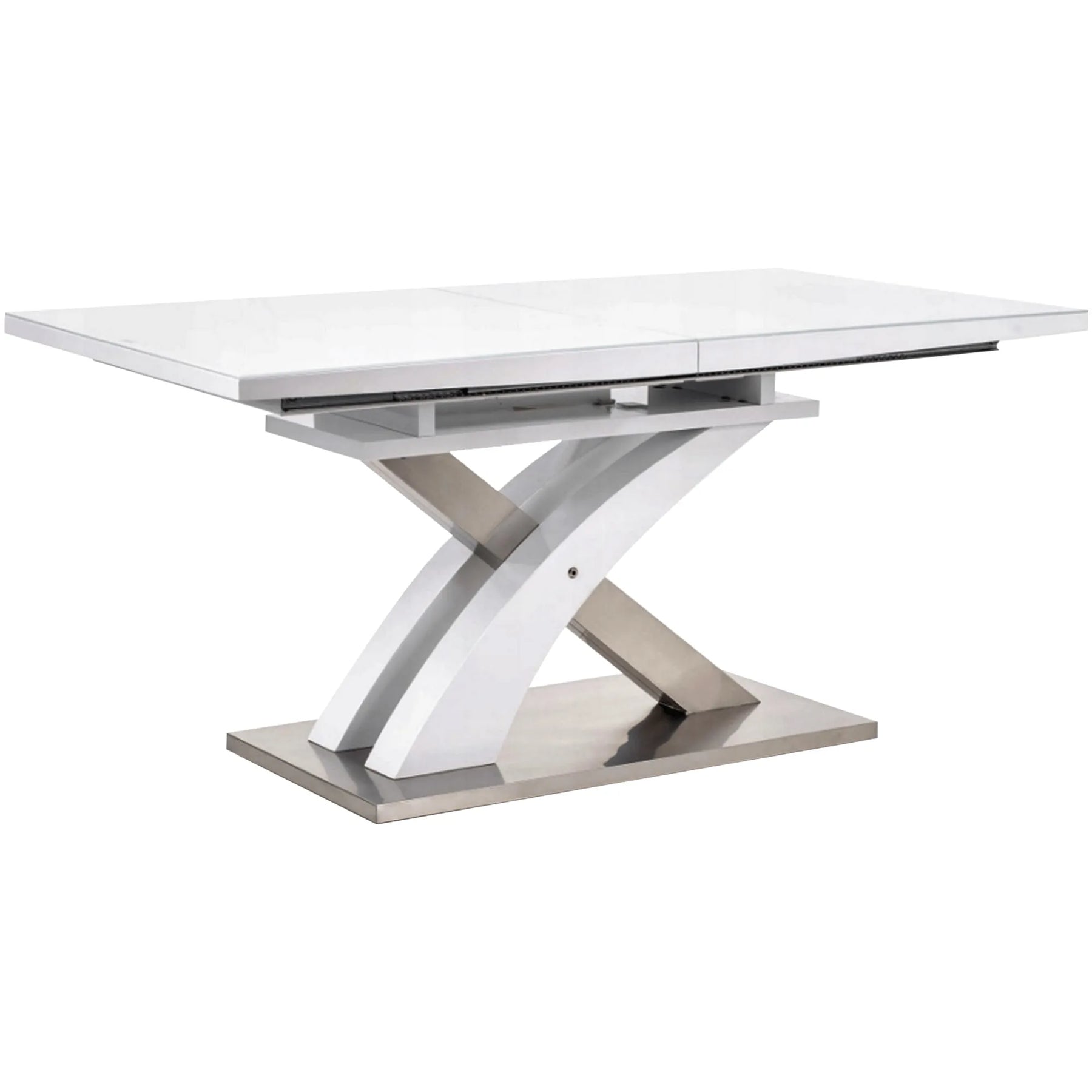 Masa extensibila HOUSTON OCN-37459, alb/crom