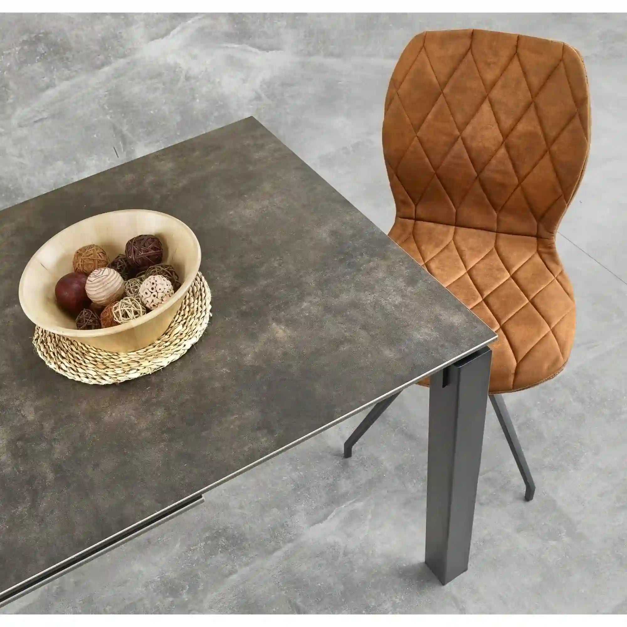 Masa extensibila HOUSTON OCN-37463, gri/negru