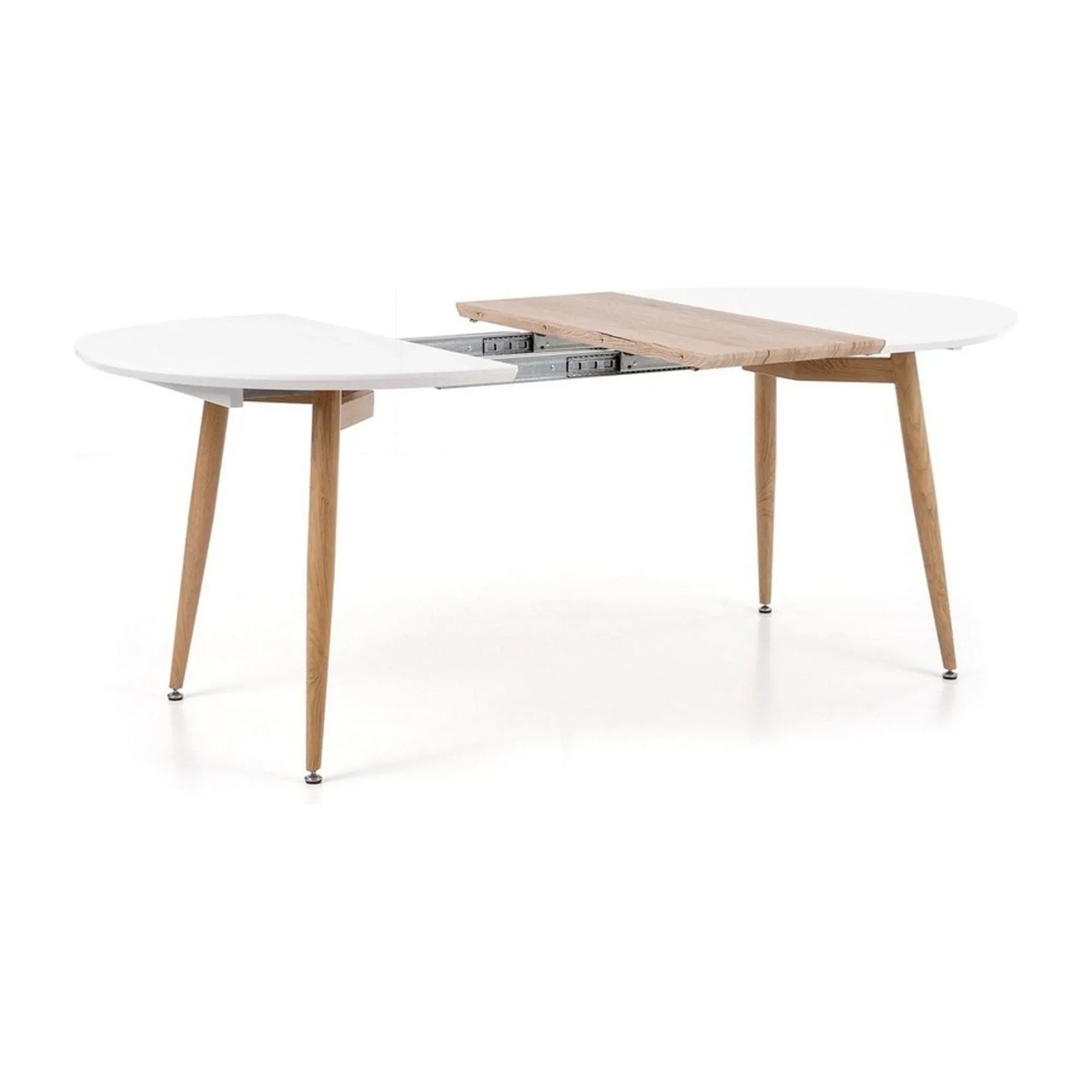 Masa extensibila HOUSTON OCN-37469, alb/stejar san remo