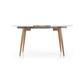 Masa extensibila HOUSTON OCN-37470, alb/stejar