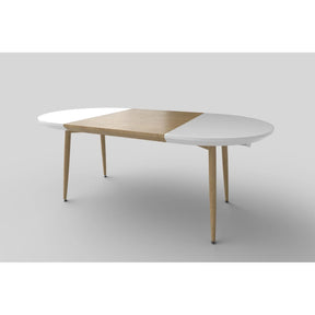 Masa extensibila HOUSTON OCN-37470, alb/stejar