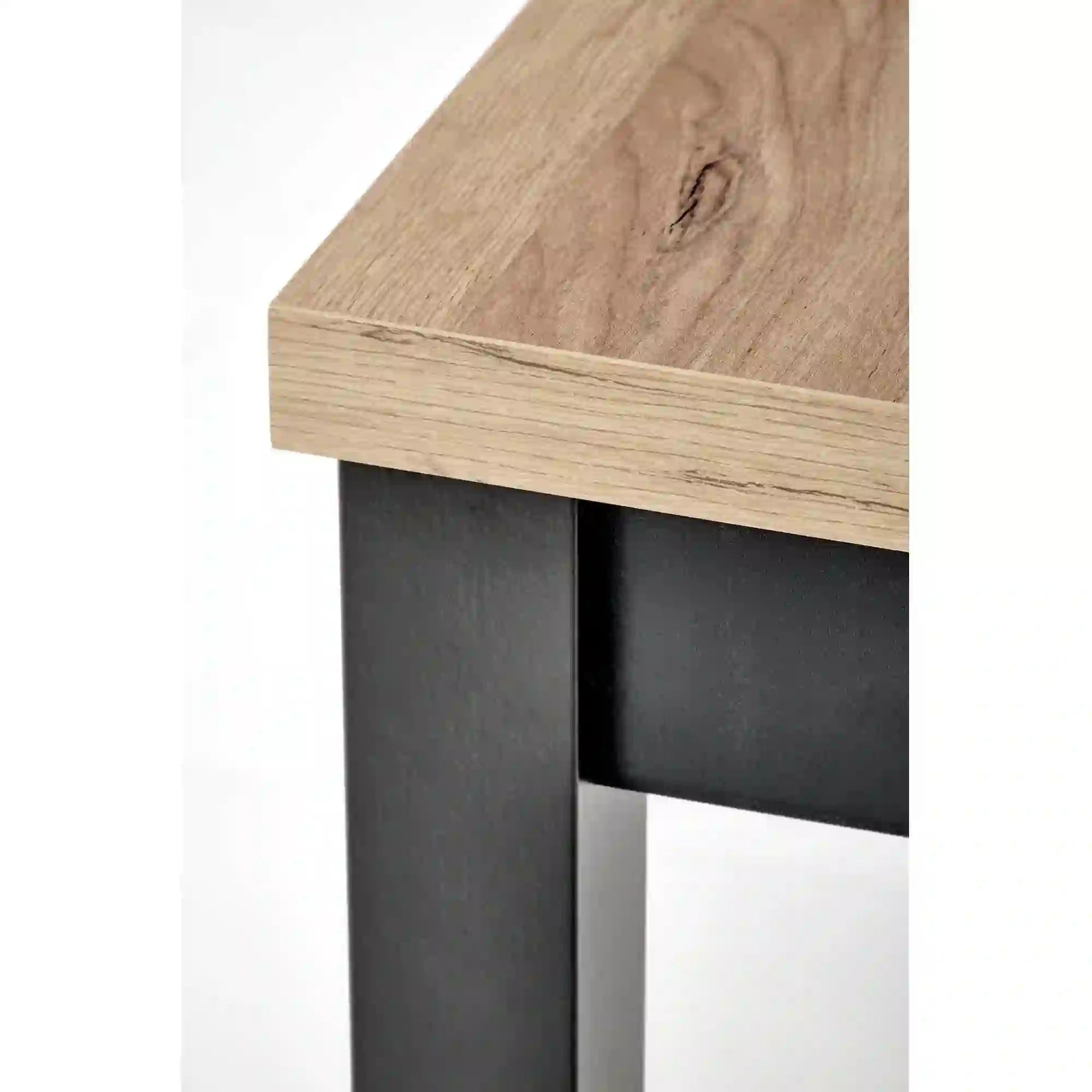 Masa extensibila HOUSTON OCN-37510, stejar/negru