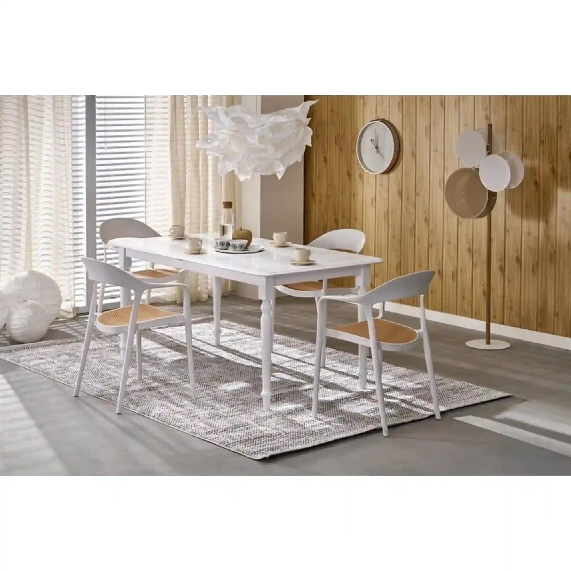 Masa extensibila HOUSTON OCN-37512, alb