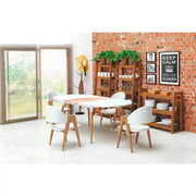 Masa extensibila HOUSTON OCN-37517, alb/stejar