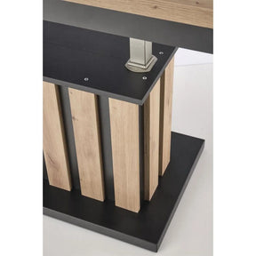 Masa extensibila HOUSTON OCN-37533, stejar artisan/negru