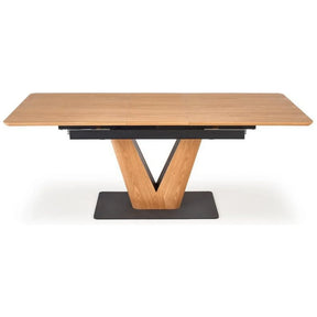 Masă extensibilă din stejar și negru, cu design modern, ideală pentru dining – primabucata