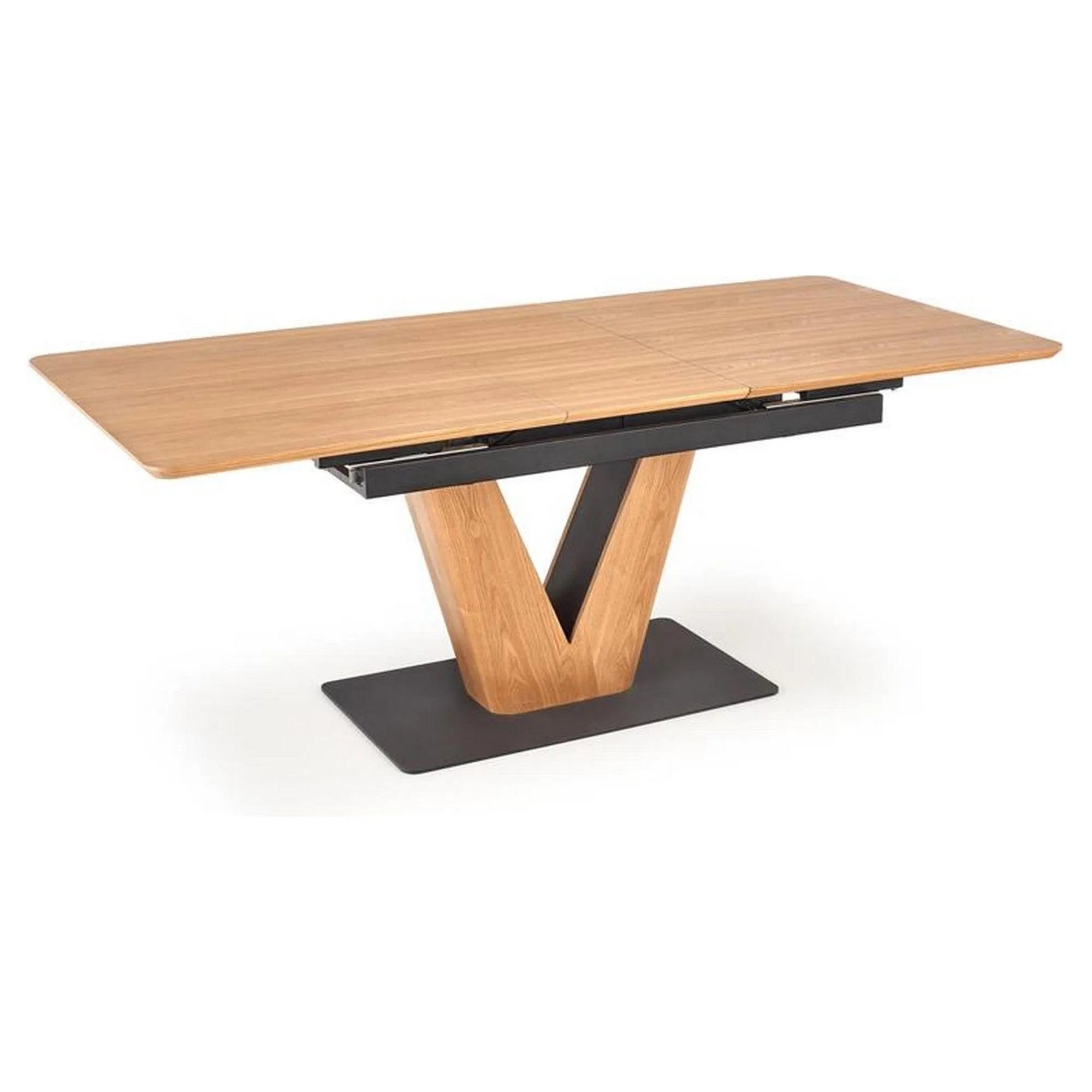 Masa extensibila HOUSTON OCN-37543, stejar/negru