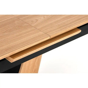 Masa extensibila HOUSTON OCN-37543, stejar/negru