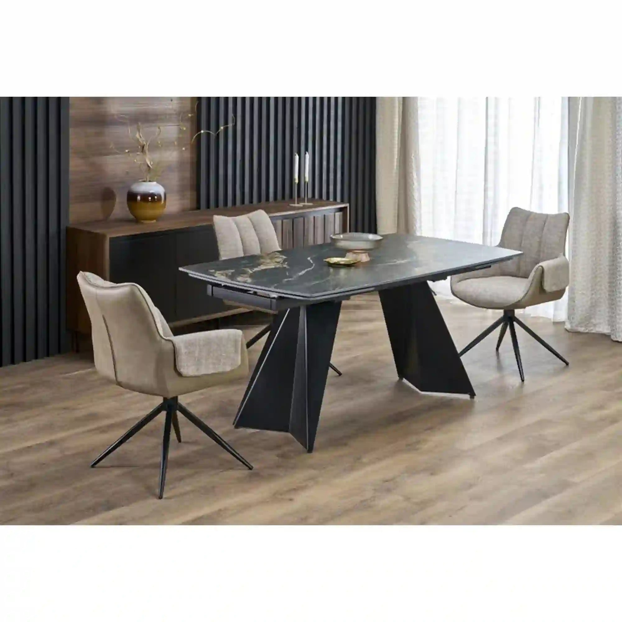 Masa extensibila HOUSTON OCN-37544, negru