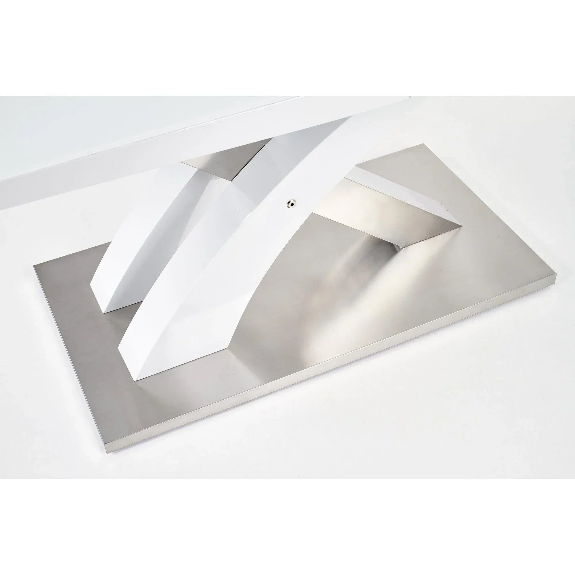 Masa extensibila HOUSTON OCN-37546, alb/crom