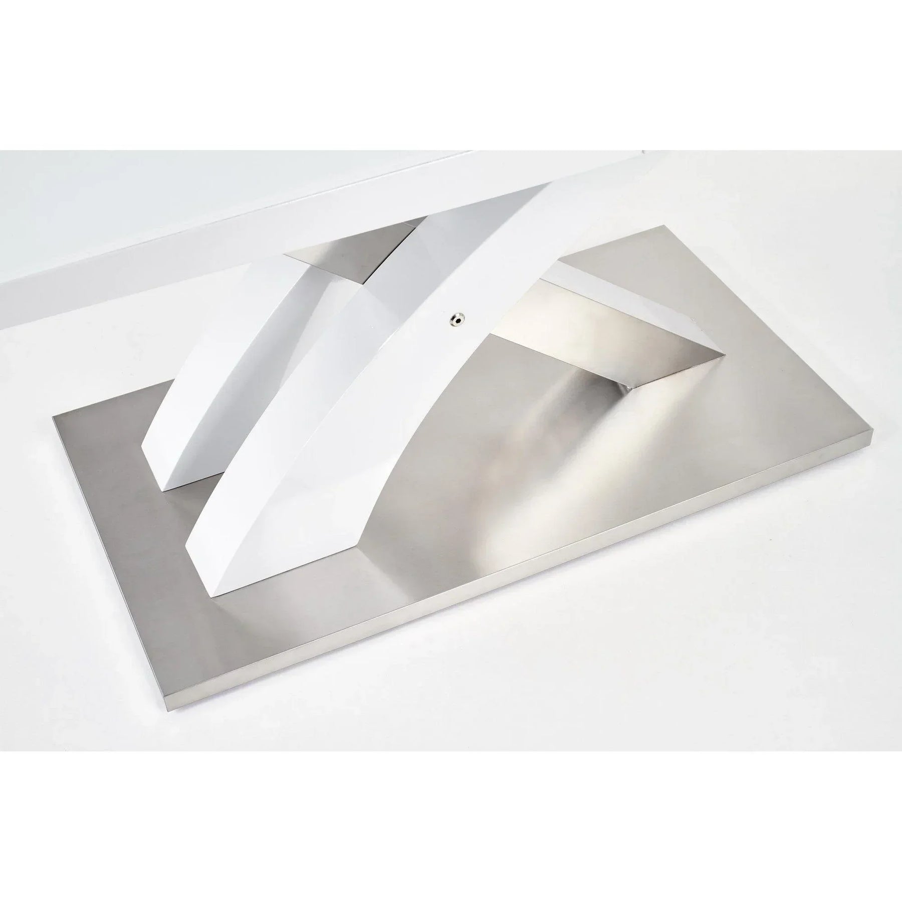 Masa extensibila HOUSTON OCN-37546, alb/crom