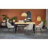 Masa extensibila HOUSTON OCN-37558, stejar/negru