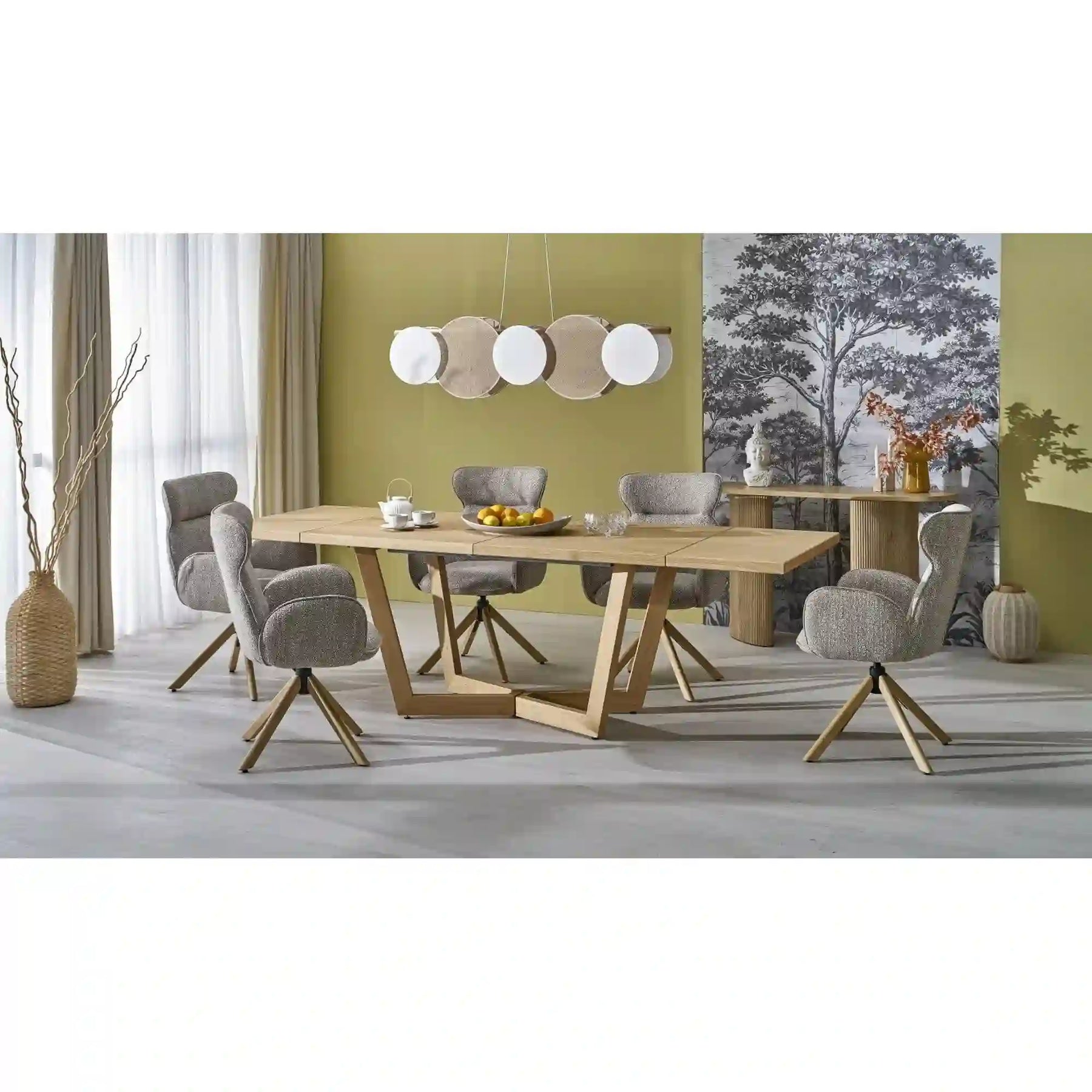 Masa extensibila HOUSTON OCN-37560, stejar natural