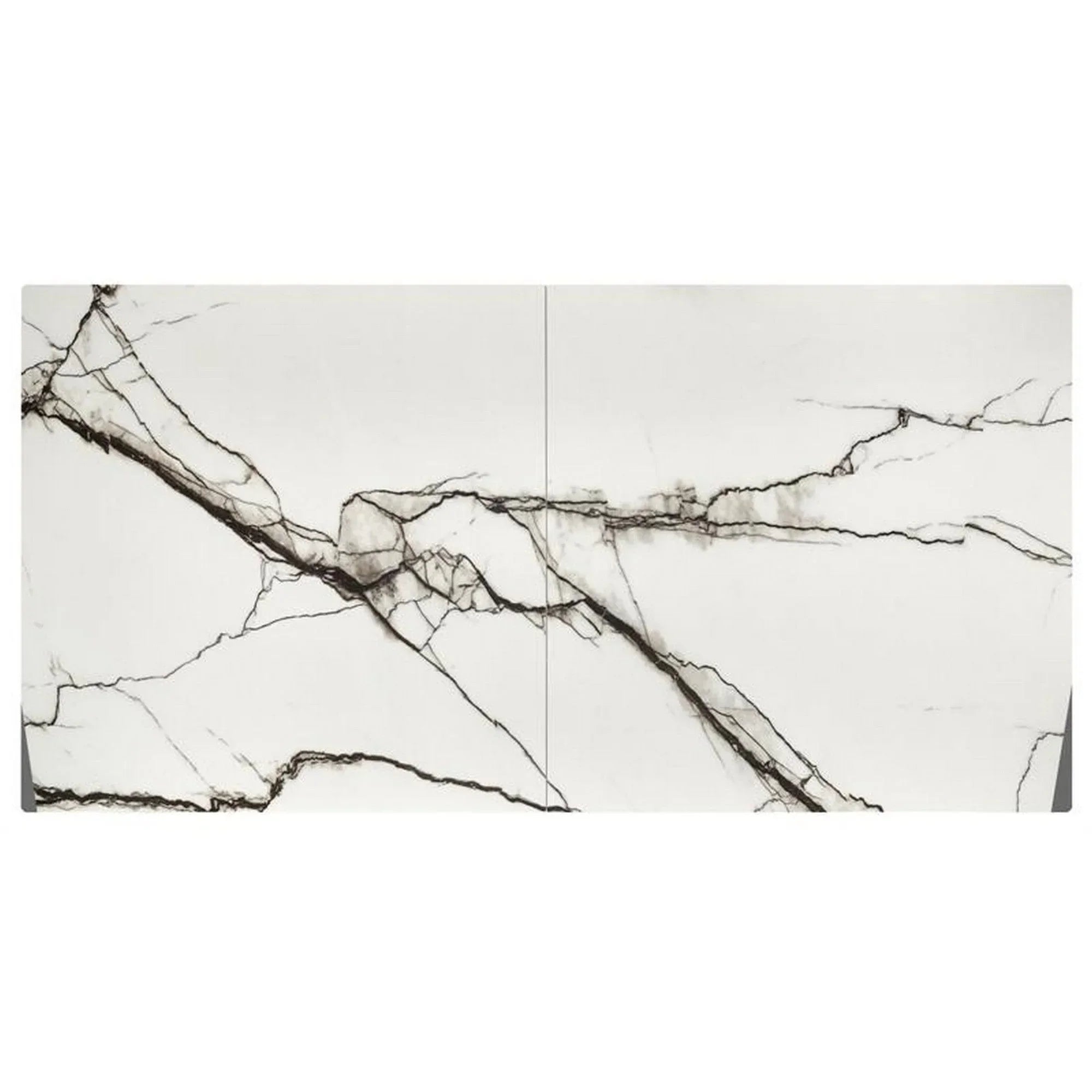 Masa extensibila HOUSTON OCN-37562, alb/negru