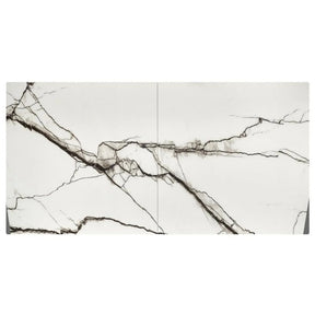 Masa extensibila HOUSTON OCN-37562, alb/negru