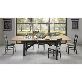 Masa extensibila HOUSTON OCN-37564, stejar natural/negru