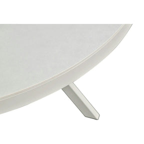 Masa extensibila LIBRA, ceramica/MDF/metal, grej cu efect de piatră travertin/grej, 100-130×100×75 cm