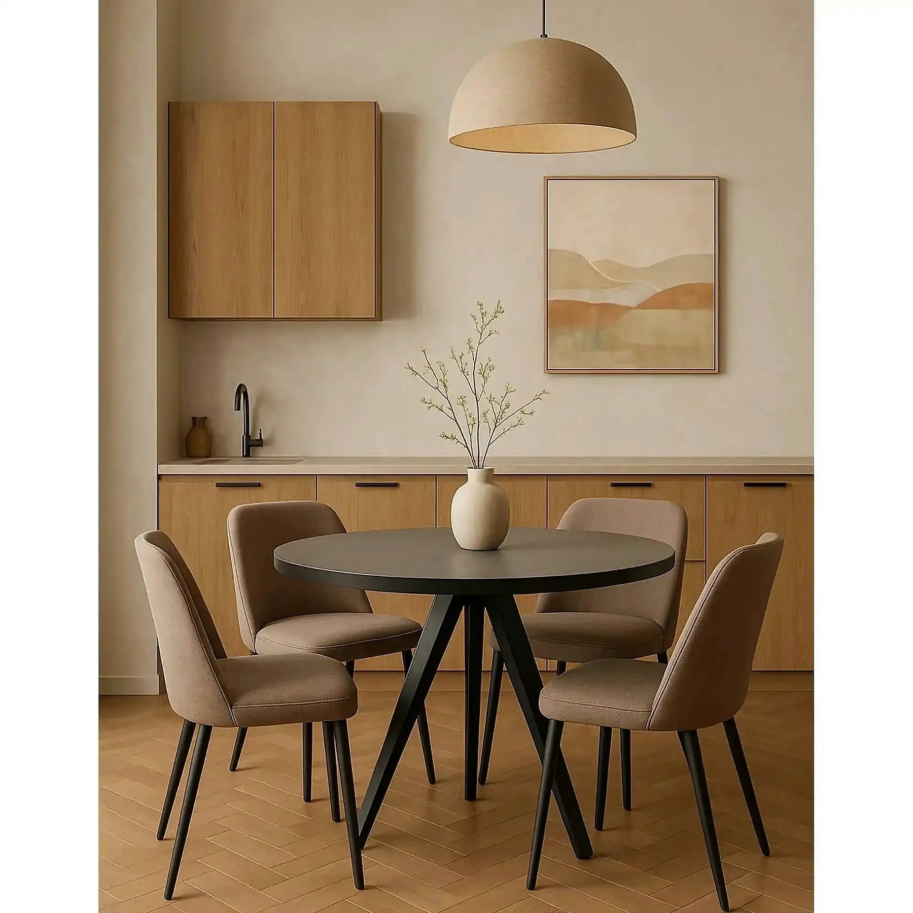 Masa extensibila LIBRA, ceramica/MDF/metal, gri mat cu efect de piatră/negru, 100-130×100×75 cm