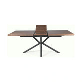 Masa extensibila LOGAN, nuc/negru mat, 160/200x90x75 cm