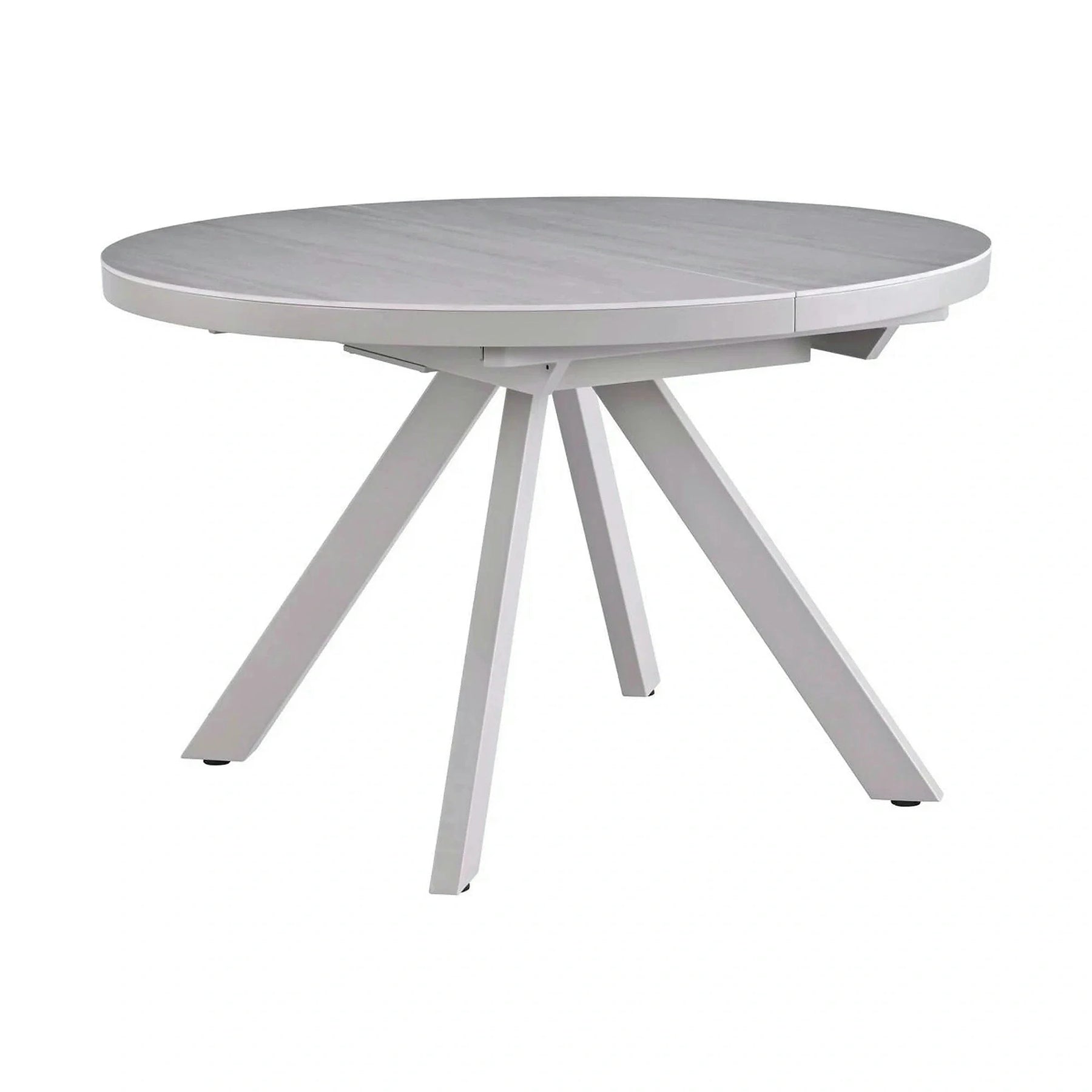 Masa extensibila LYRA, crem cu efect de marmura/gri, 120/160x120x75 cm