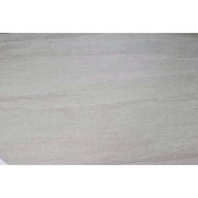 Masa extensibila LYRA, ceramica/MDF, crem cu efect de marmura/gri, 120-160×120×75 cm