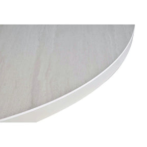 Masa extensibila LYRA, ceramica/MDF, crem cu efect de marmura/gri, 120-160×120×75 cm