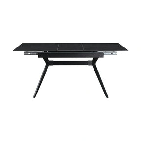 Masa extensibila MILS, ceramica/metal, gri închis/negru, 130-170×80×76 cm
