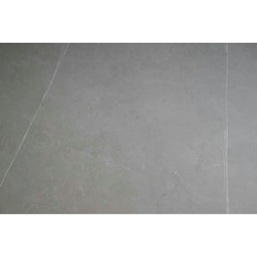 Masa extensibila OSTEN, MDF/lemn de cauciuc, gri mat cu efect de marmura/negru mat, 110-140×80×76 cm