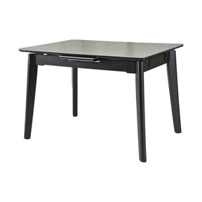 Masa extensibila OSTEN, gri cu efect de marmura/negru, 110/140x80x76 cm