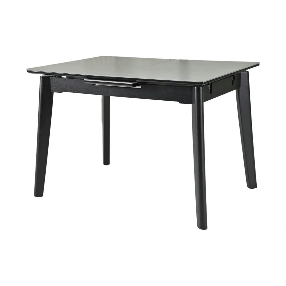 Masa extensibila OSTEN, gri cu efect de marmura/negru, 120/160x80x76 cm