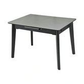 Masa extensibila OSTEN, gri cu efect de marmura/negru, 140/180x80x76 cm