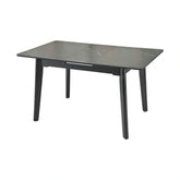 Masa extensibila OSTEN, negru cu efect de marmura, 110/140x80x76 cm