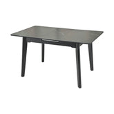 Masa extensibila OSTEN, negru cu efect de marmura, 120/160x80x76 cm