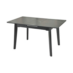 Masa extensibila OSTEN, negru cu efect de marmura, 120/160x80x76 cm