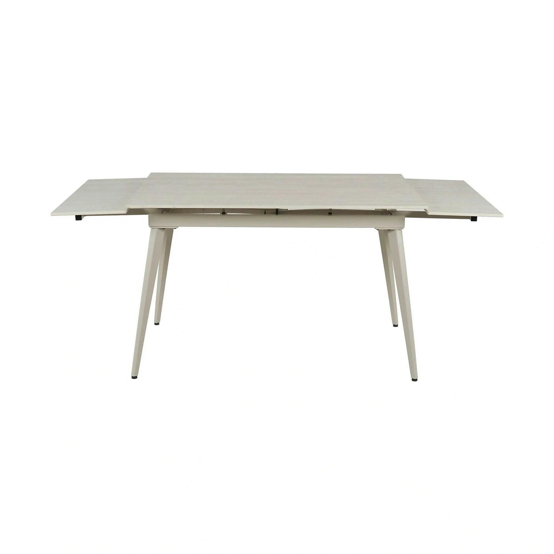 Masa extensibila REEF, ceramica/metal, grej efect de piatră travertin/grej, 120-180×80×76 cm
