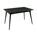 Masa extensibila REEF, ceramica/metal, negru basalt/negru, 120-180×80×76 cm