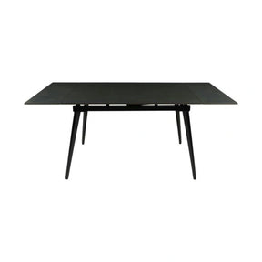 Masa extensibila REEF, ceramica/metal, negru basalt/negru, 120-180×80×76 cm