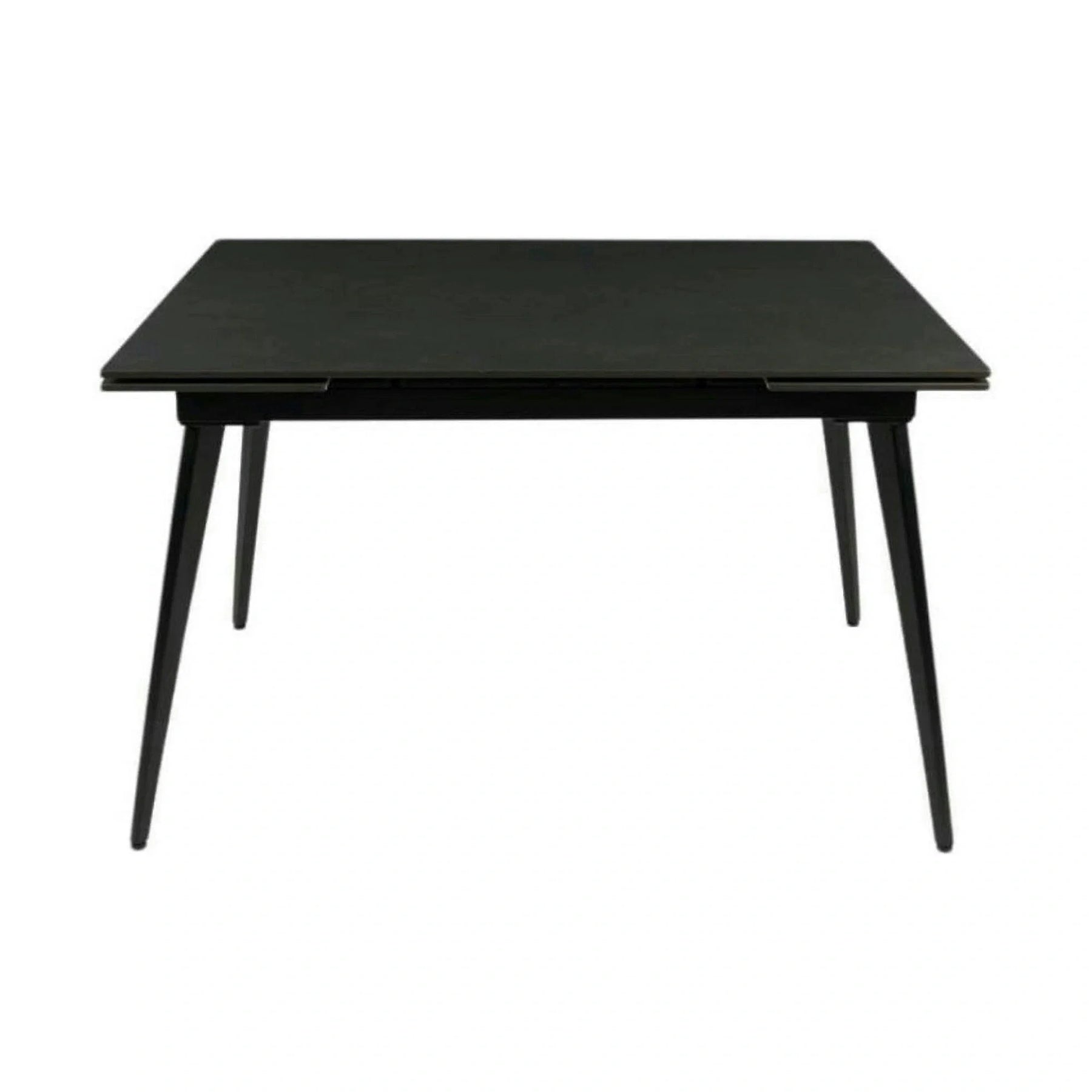 Masa extensibila REEF, ceramica/metal, negru basalt/negru, 120-180×80×76 cm