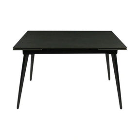 Masa extensibila REEF, ceramica/metal, negru basalt/negru, 120-180×80×76 cm