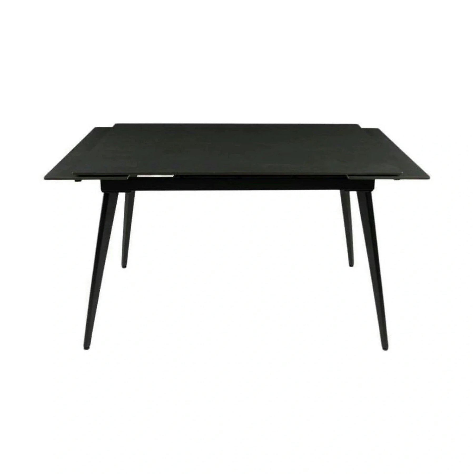 Masa extensibila REEF, ceramica/metal, negru basalt/negru, 120-180×80×76 cm
