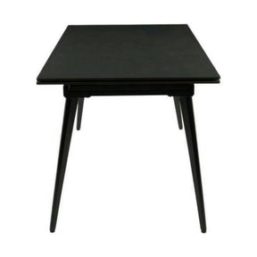Masa extensibila REEF, ceramica/metal, negru basalt/negru, 120-180×80×76 cm