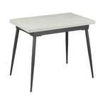 Masa extensibila SMART, MDF cu strat de melamina/metal, alb/negru, 60-120×93×77 cm