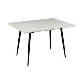 Masa extensibila SMART, MDF cu strat de melamina/metal, alb/negru, 60-120×93×77 cm